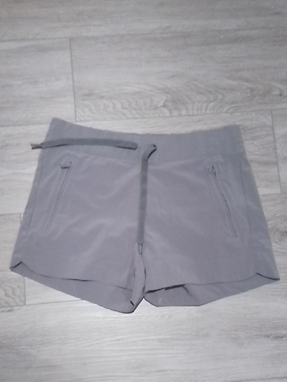 90 Degree By Reflex Light Gray Women's Athletic Drawstring Shorts
